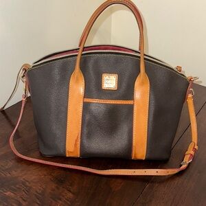 Dooney & Bourke Black and Brown Satchel